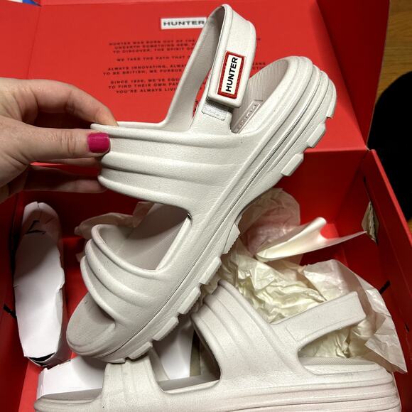 Hunter Bloom Algae Foam Sandal Womens Size 10 White Free People Exclusive - Picture 6 of 8